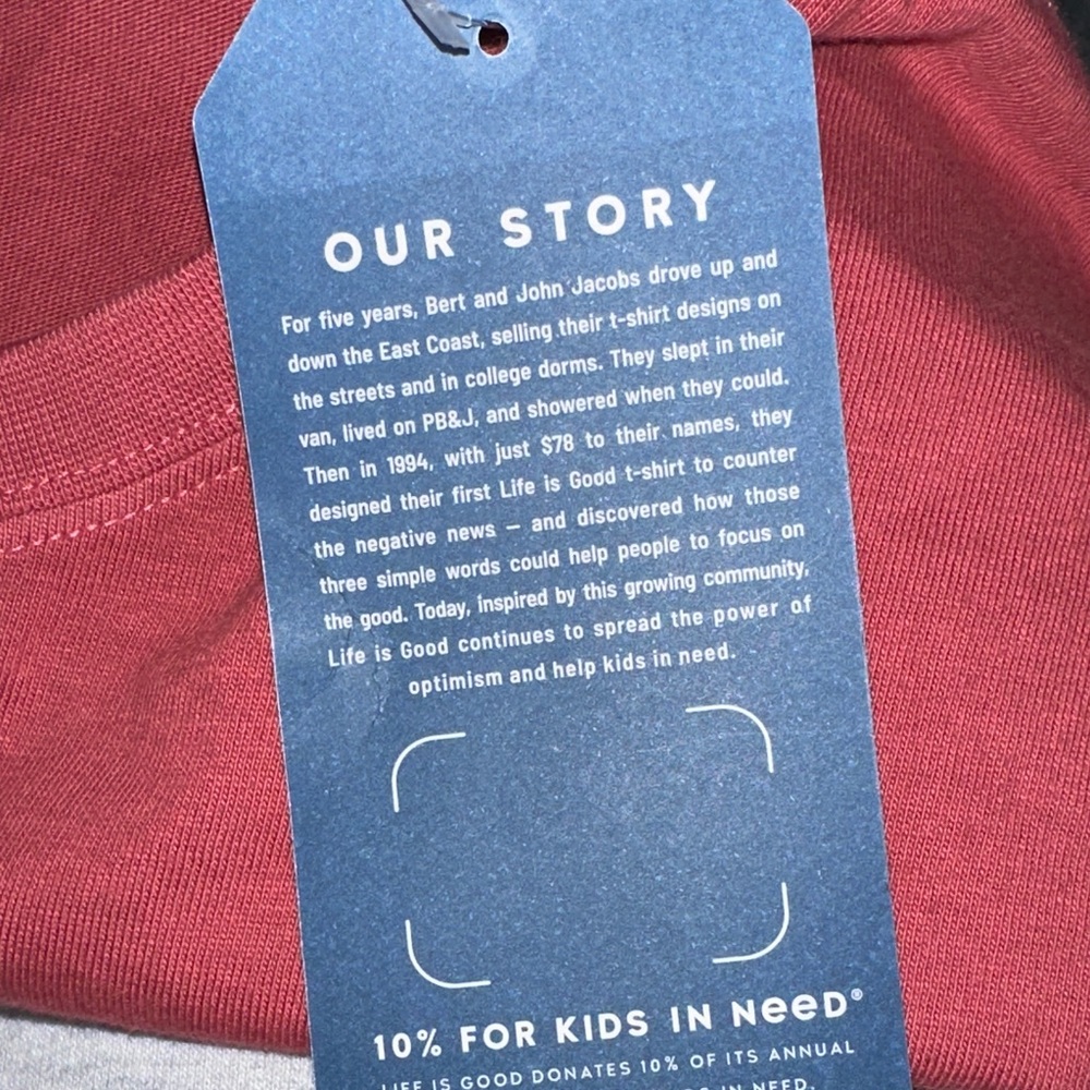 Life Is Good Coral Dog Graphic T-Shirt - Picture 6 of 7